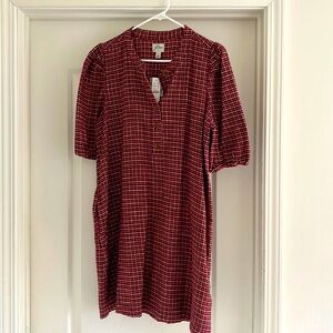 Brand new J. Crew flannel dress